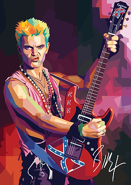 Billy Idol Pop Art Portrait