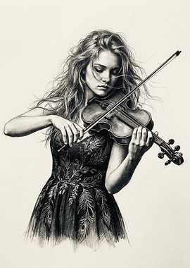 Woman Playing Violin