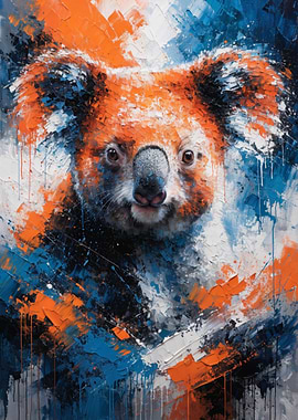 Abstract Koala Painting