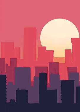 Cityscape at Sunset