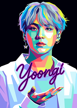 Yoongi Pop Art Portrait