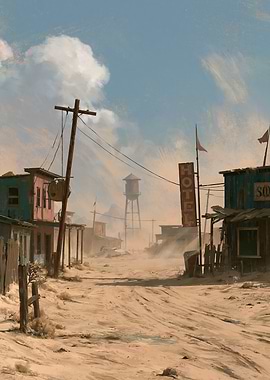 Desert Town Street Scene