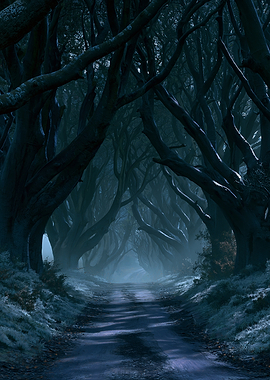 Mysterious Dark Forest Path