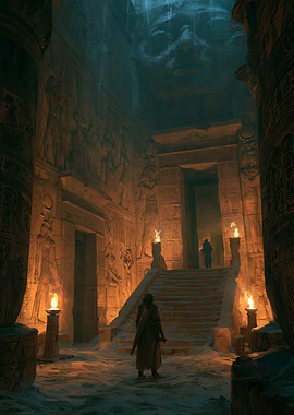 Ancient Egyptian Temple Interior
