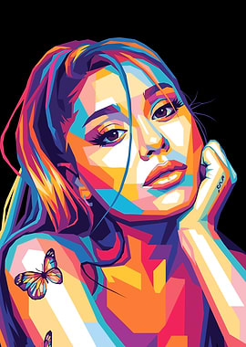 Ariana Grande Pop Art Portrait
