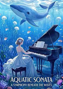 Aquatic Sonata: Whale and Pianist
