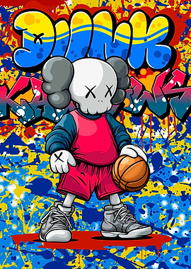 KAWS Character Playing Basketball