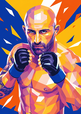 MMA Fighter in Pop Art Style