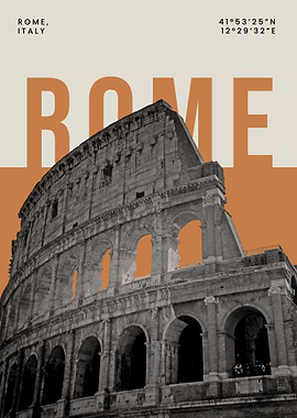 Rome Colosseum Travel Poster