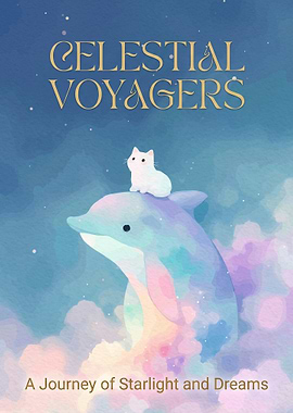 Celestial Voyagers Dolphin and Cat