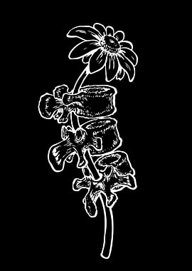 Flower Growing from Spine