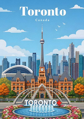 Toronto Cityscape with CN Tower