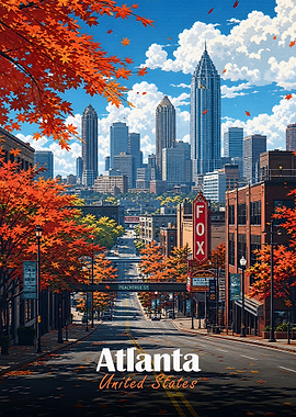 Atlanta Skyline in Autumn