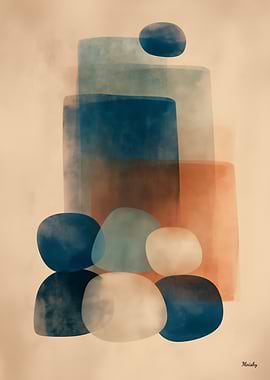 Wabi-Sabi Stone Field No. 13 – Gathering Abstract Wall Art