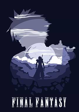 Final Fantasy Cloud Silhouette