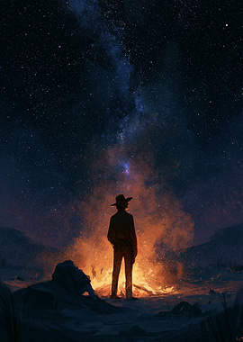 Cowboy Under the Stars