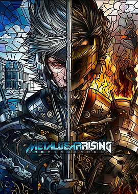 Metal Gear Rising: Revengeance Stained Glass Art