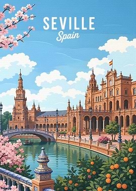 Seville Spain Vintage Poster