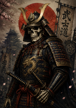 Skeleton Samurai Warrior