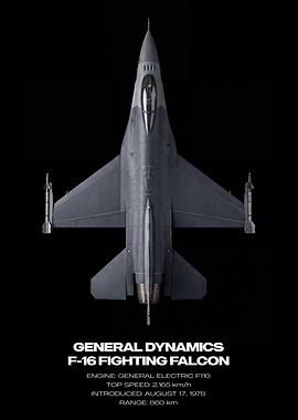 F-16 Fighting Falcon Top View