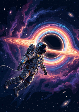 Astronaut near a black hole
