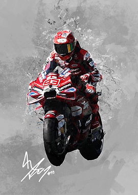 Marc Marquez Motorcycle Racing Art