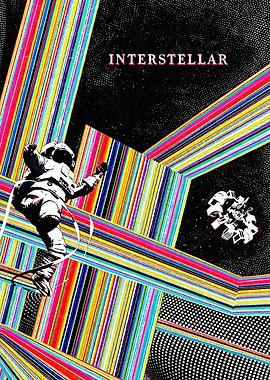 Interstellar Astronaut in Colorful Space
