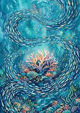 Underwater Symphony of Fish and Coral