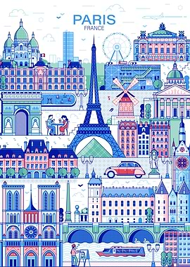 Paris City Poster