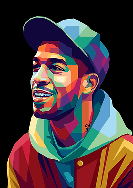 Colorful Portrait of Kid Cudi