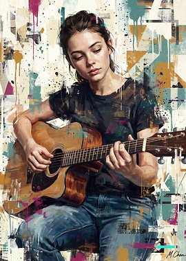 Woman Playing Guitar