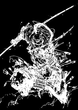 Samurai Warrior in Action