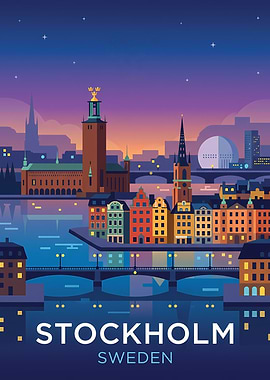 Stockholm Cityscape at Dusk