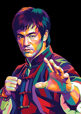 Bruce Lee Pop Art Portrait