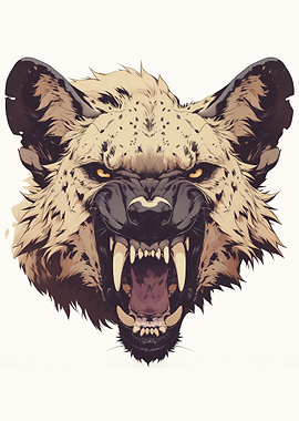Fierce Hyena Roaring