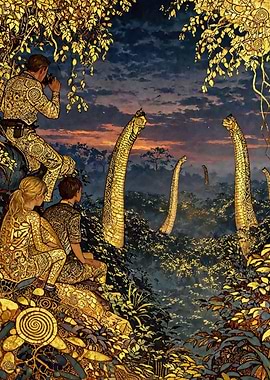 Dinosaur Safari at Dusk