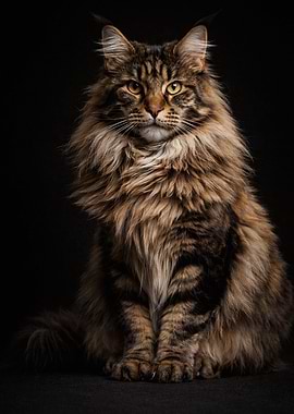 The Pet Majestic Maine Coon Cat Portrait