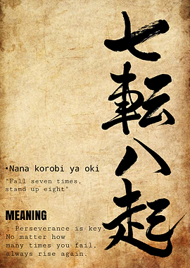 Japanese Proverb Nana Korobi Ya Oki