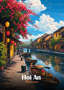 Hoi An Vietnam Canal Scene