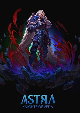 Fantasy Knight with Blood and Rocks