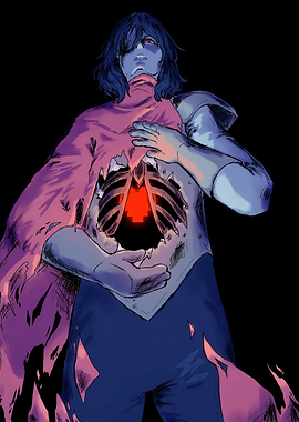 Kris with glowing red heart
