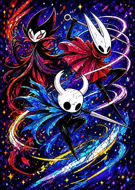 Hollow Knight Stained Glass Style