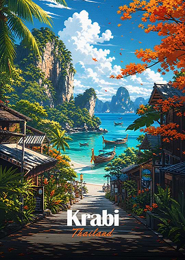 Krabi Thailand Tropical Beach Scene