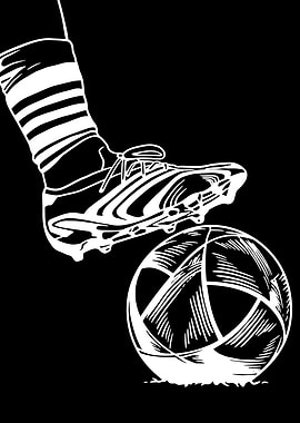 Soccer Player Kicking Ball