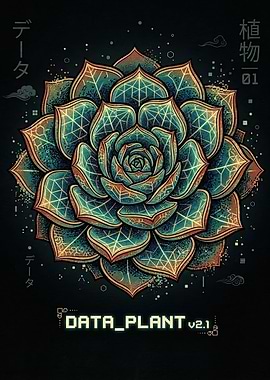Data Plant Succulent Digital Art