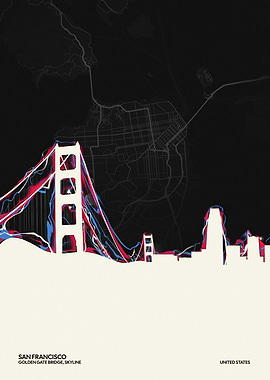 San Francisco Golden Gate Bridge Skyline