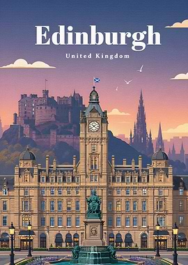Edinburgh, United Kingdom Travel Poster