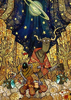 Cosmic Tree Creatures and Robot