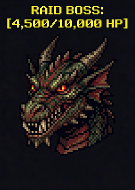 Pixel Art Dragon Boss