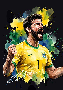 Alisson Becker Brazil Celebration